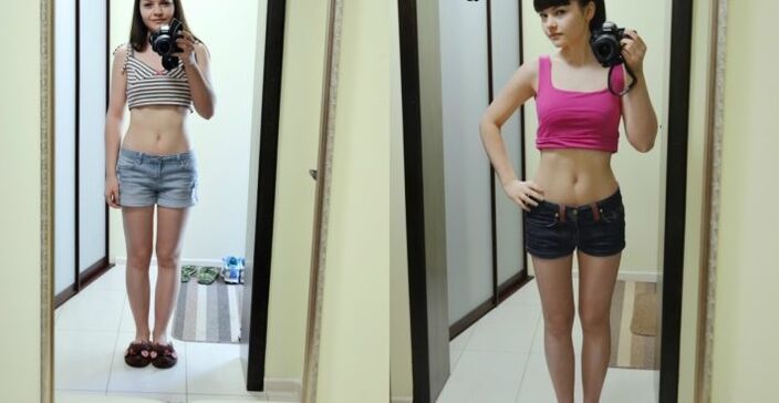 înainte și după pierderea în greutate după dieta preferată fotografia 2