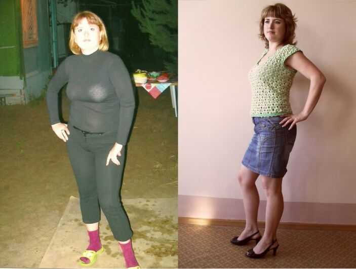 înainte și după pierderea în greutate după dieta ta preferată fotografia 1